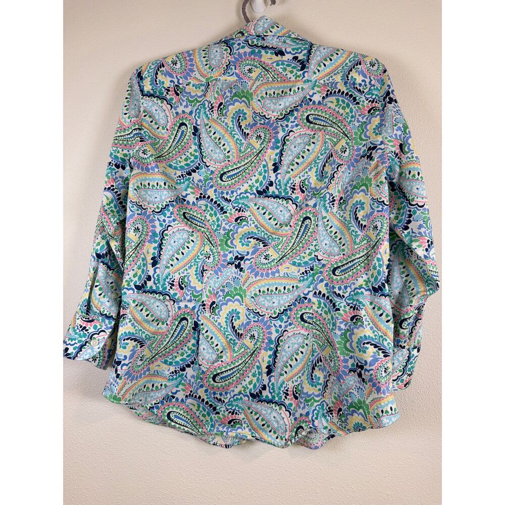 Chaps paisley no iron women’s shirt - Picture 3 of 5